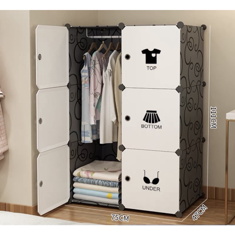 Tủ quần áo - Tủ quần áo nhựa 6 Ô