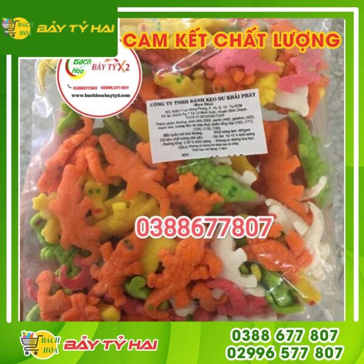 KẸO DẺO HƯƠNG TRÁI CÂY HÌNH CÁ SẤU TÚI 500GR