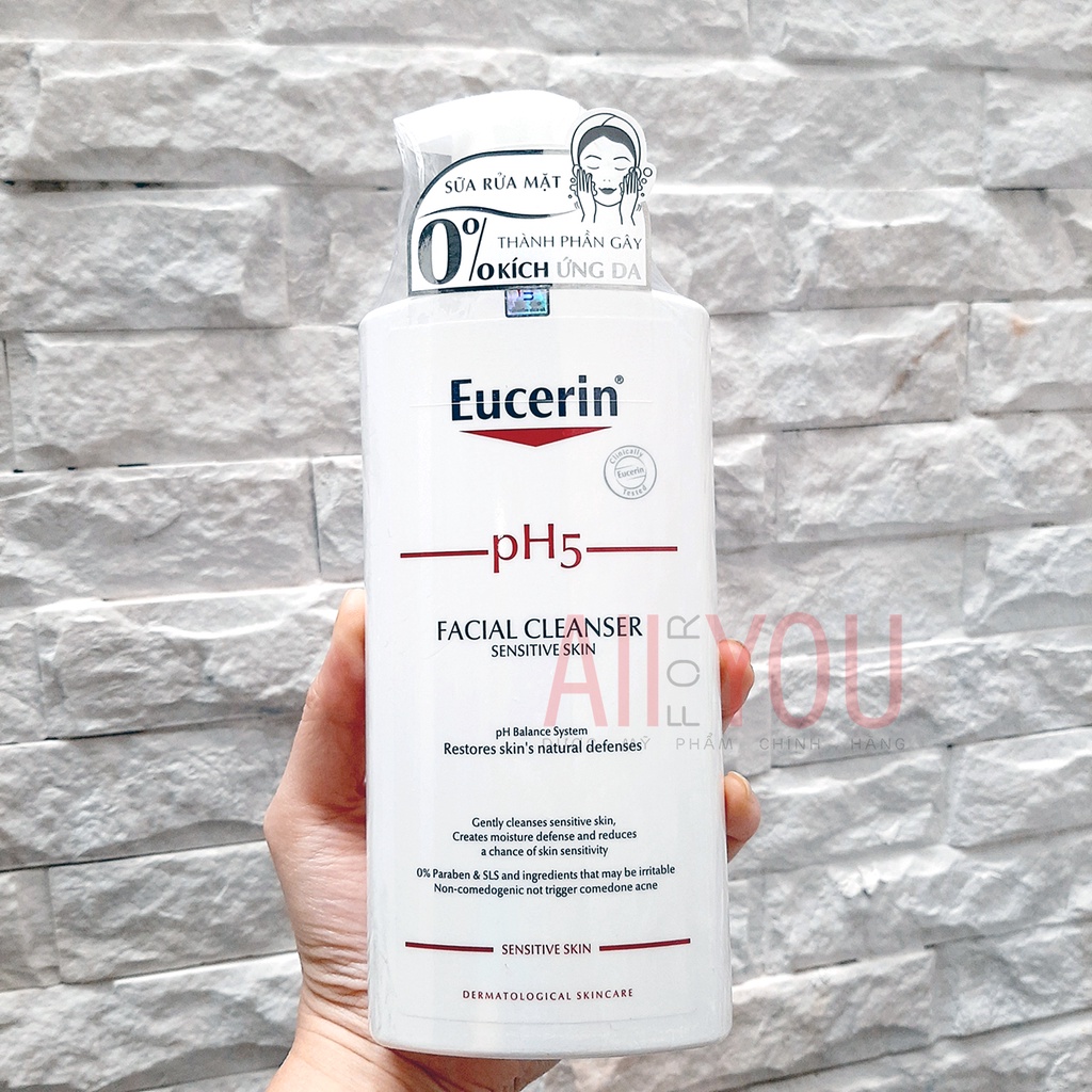 Eucerin pH5 Facial Cleanser Sensitive Skin 100mL & 400mL - Sữa Rửa Mặt Cho Da Nhạy Cảm.