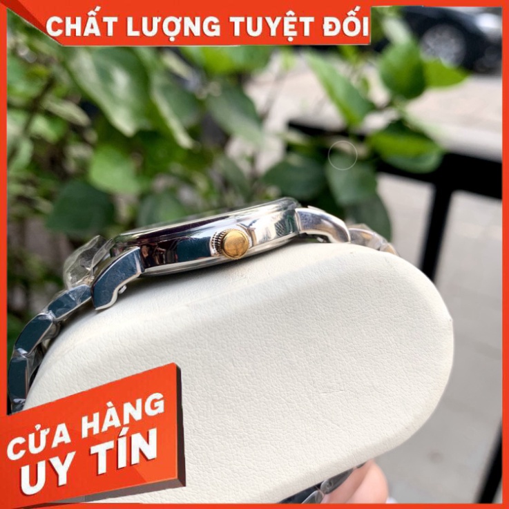 Đồng Hồ Nam citizen Sapphire CZ021 Case 38mm Mặt caro Cọc đá Máy Pin Nhật