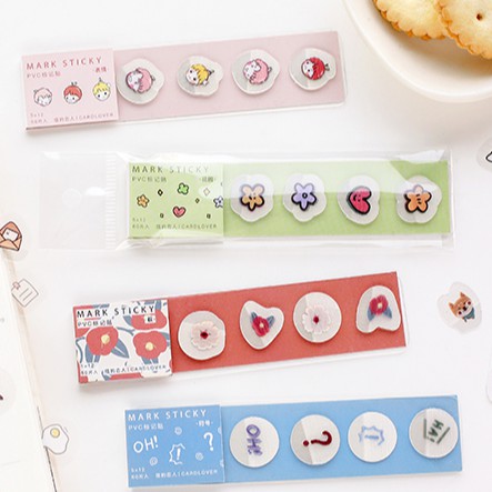 Sticker trong suốt cao cấp không thấm nước icon bé xinh dán planner bujo sổ tay dán trang trí giấy note Bò Sữa Shop