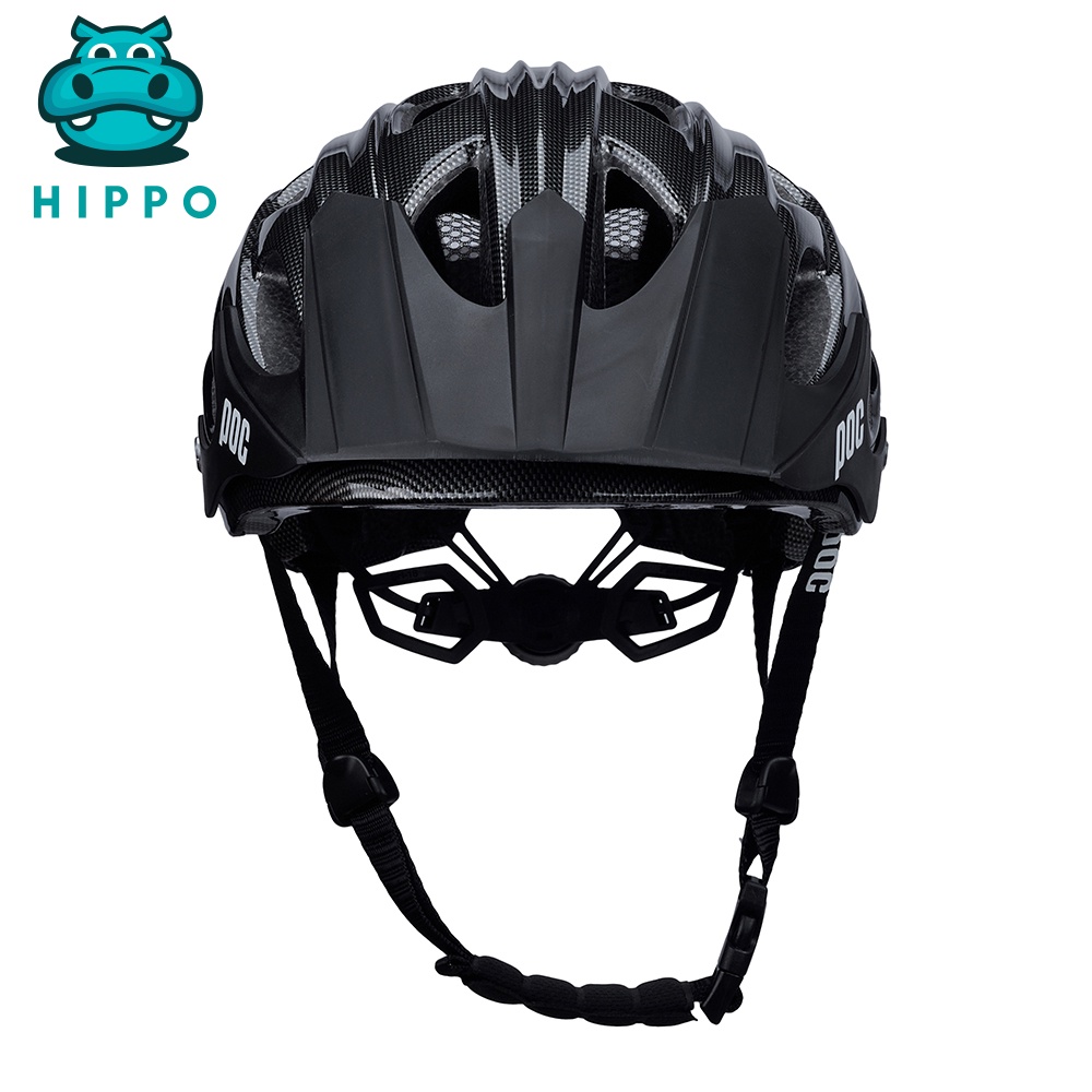 Mũ bảo hiểm xe đạp thể thao chuyên nghiệp Poc 07 siêu nhẹ carbon màu đen bóng - HIPPO HELMET