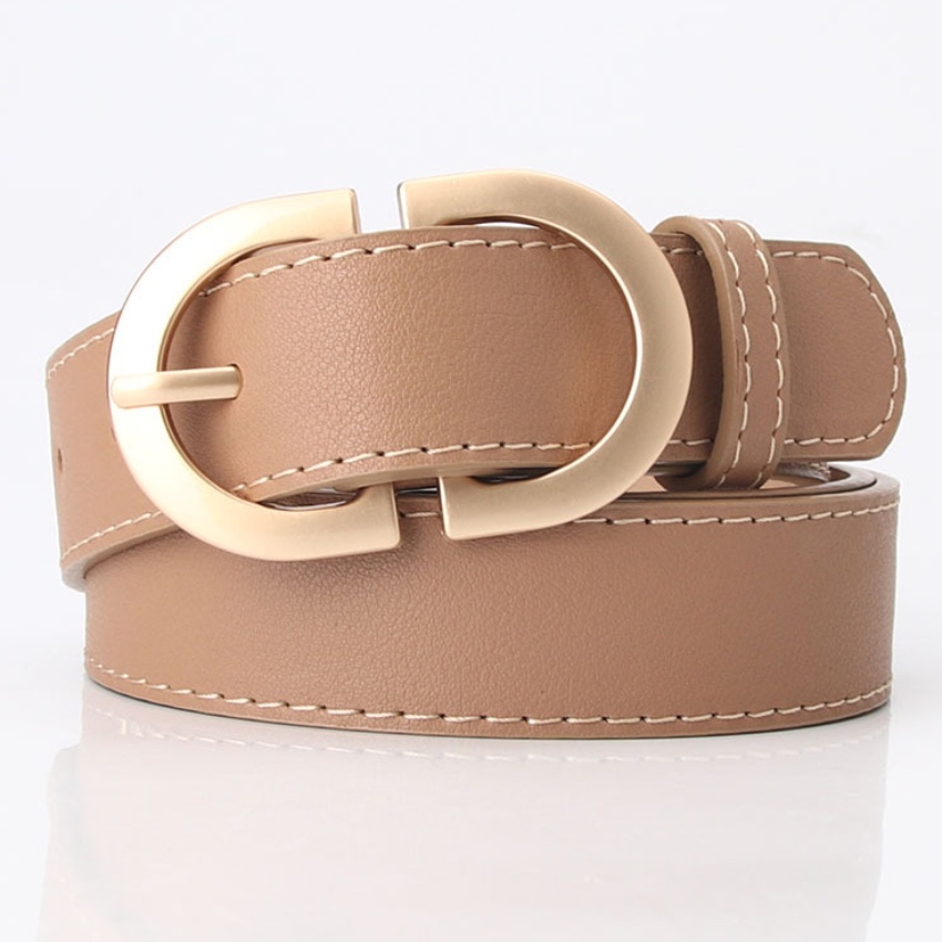 Thắt Lưng Nữ Thời Trang Mặt Khóa Kim Loại Hình Oval Chất Liệu Da PU TL010 ShopMaySG Dây Lưng Nữ, Dây Nịt Nữ