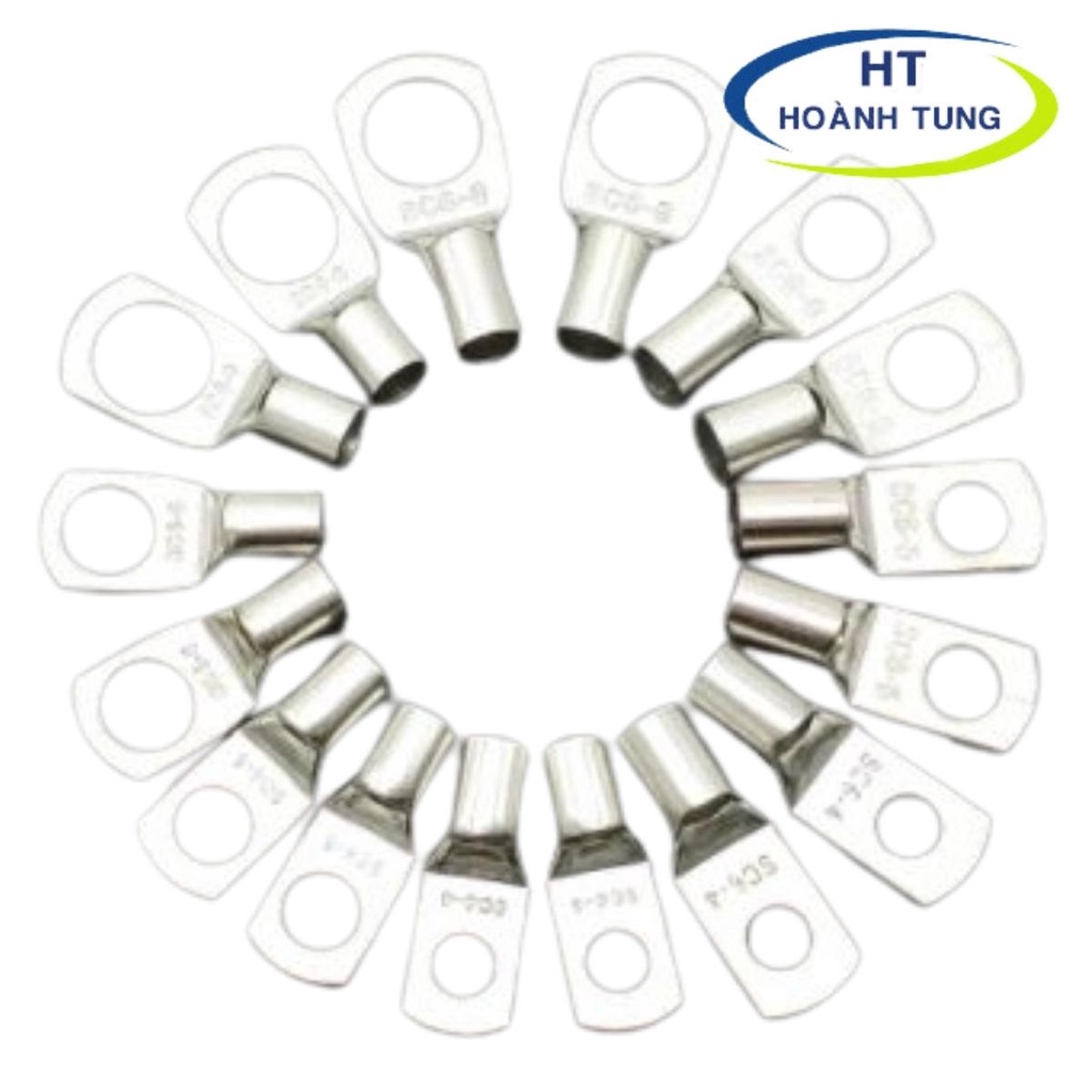 Đầu cosse bít SC 4-4 đồng nguyên chất 99.9% xi trắng, đầu cốt đồng 4mm hạ thế sử dụng cho cáp điện cv 4.0