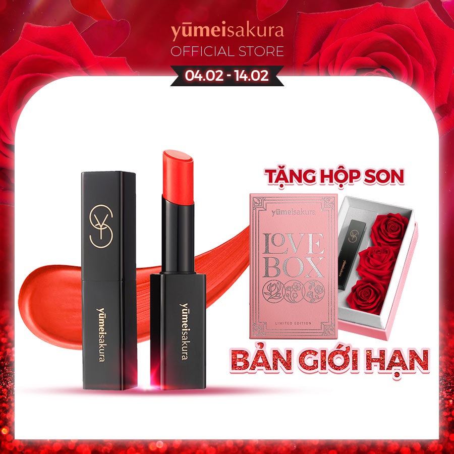Son Siêu Dưỡng Khóa Màu Cam Bí Ngô - YMS03 - Dòng Collagen Boosting Yumeisakura