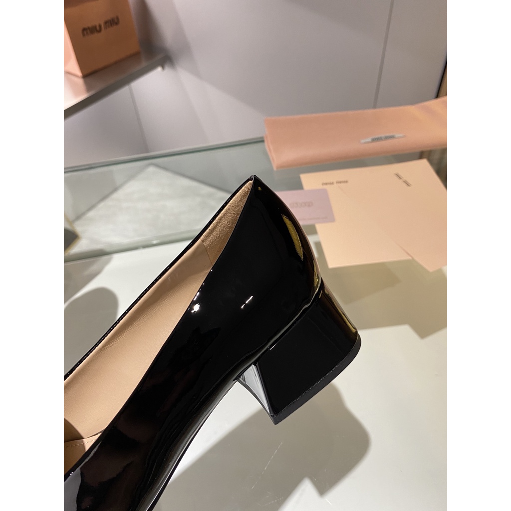 Giày cao gót nữ da thật Miu Miu thời trang