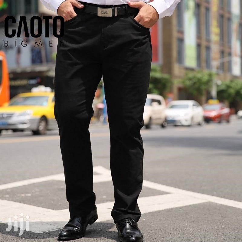 Quần Âu Giả Kaki Nam Size Lớn Màu Đen Thời Trang Lịch Lãm