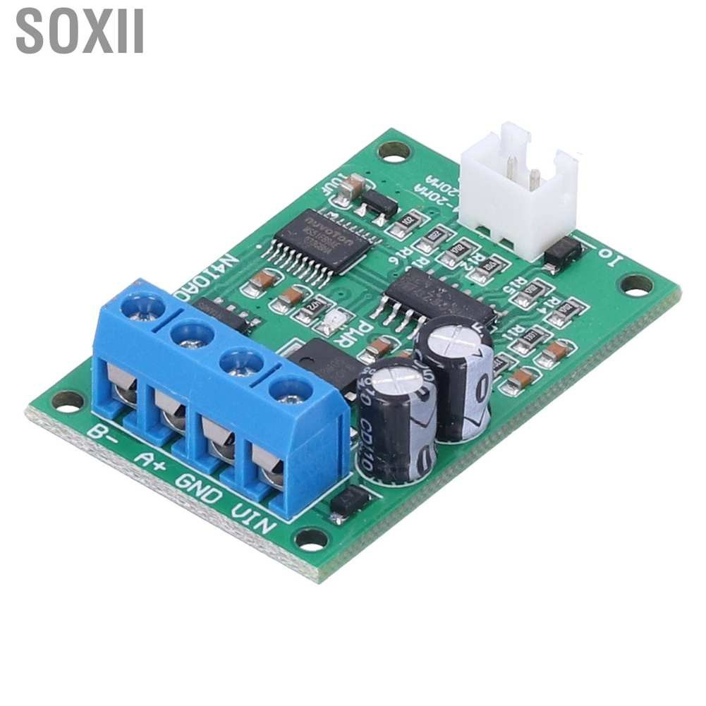 Soxii DAC Converter Module DC 12V RS485 to 4‑20MA 0‑20MA Voltage Current Board for PLC