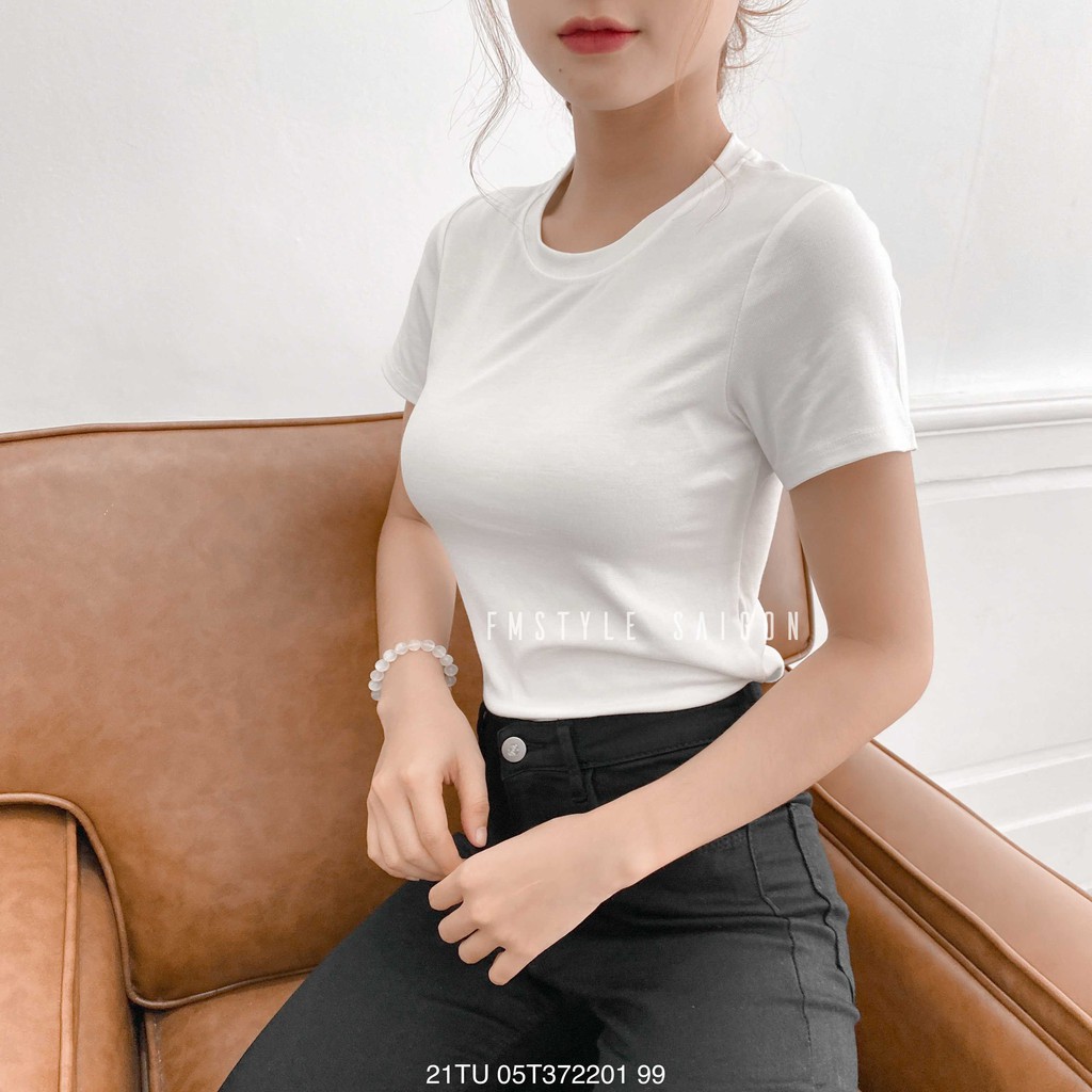Áo thun tay ngắn trơn ulzzang trơn thời trang FMstyle Saigon 21TU05T372201 | BigBuy360 - bigbuy360.vn