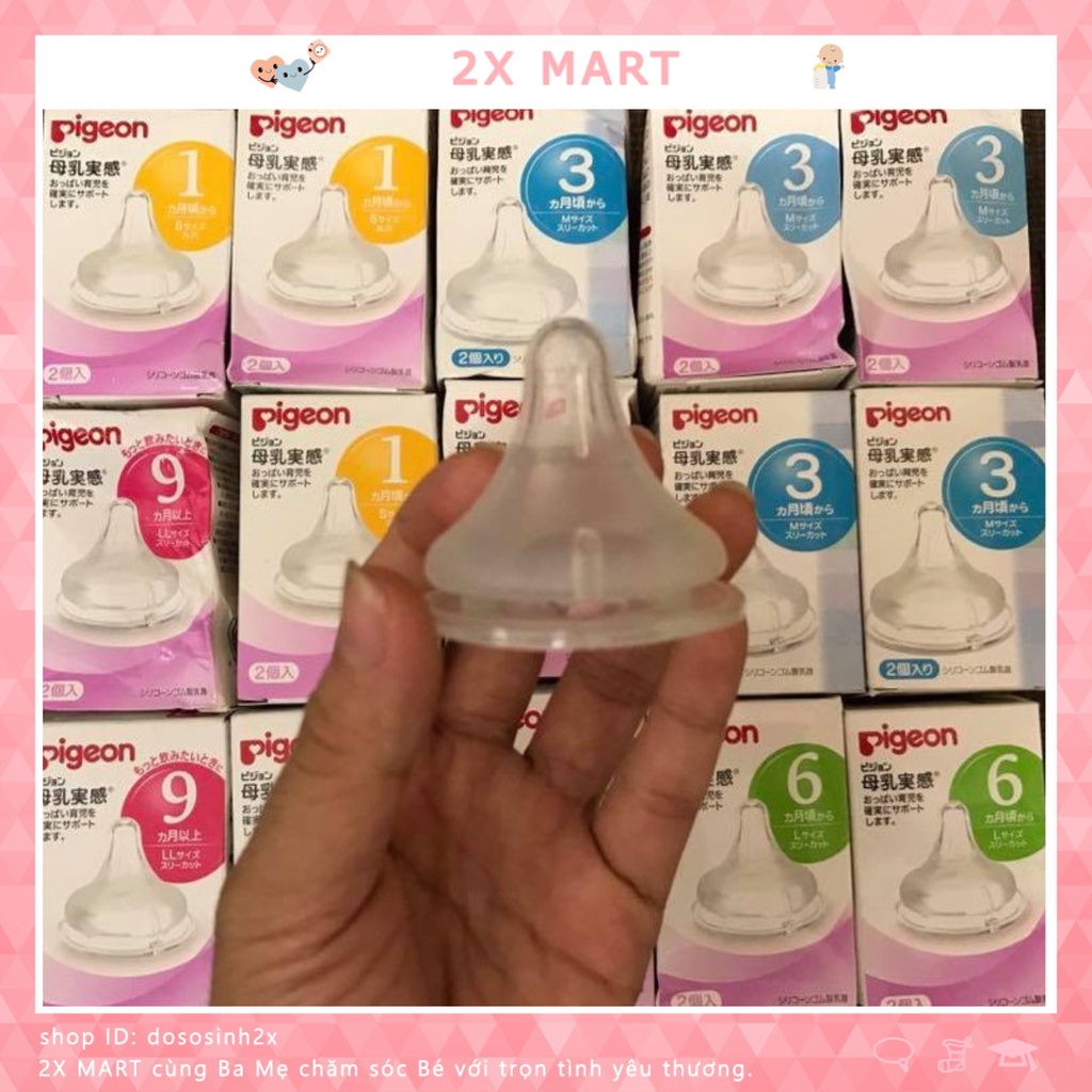 NÚM TI THAY THẾ BÌNH SỮA CỔ RỘNG PIGEON (Nội địa Nhật)