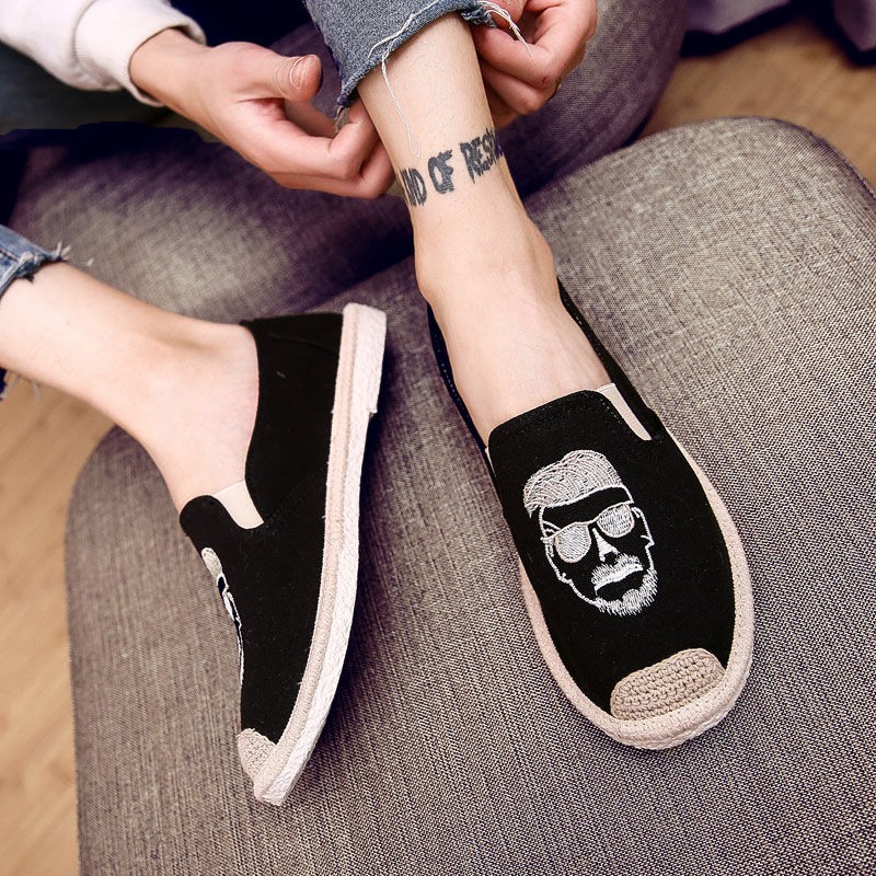 Giày Lười Nam Giày Lười Vải Thoáng Êm