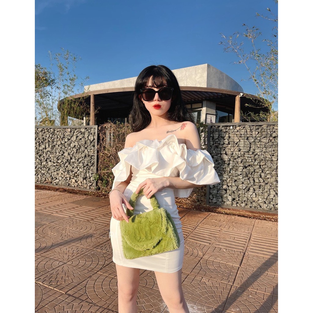 Đầm trễ vai cúp ngực phối bèo siêu xinh - ERICA dress | BigBuy360 - bigbuy360.vn