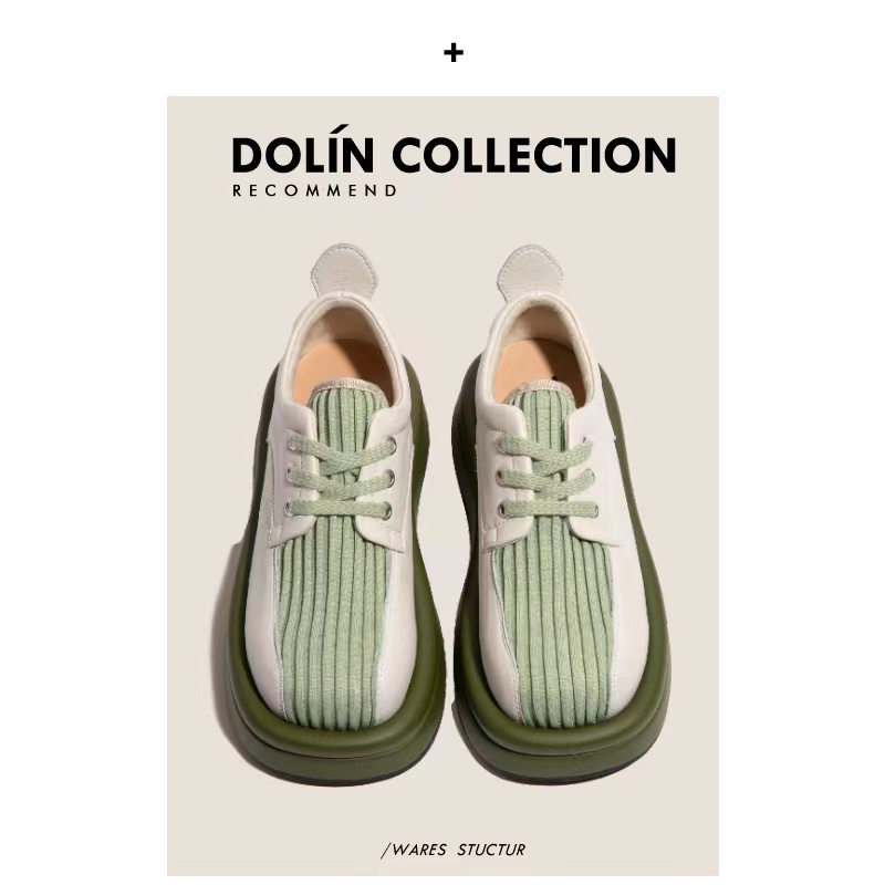 Giày Da Mũi Vuông Phong Cách Anh Quốc Thời Trang Cho Nữ 2022