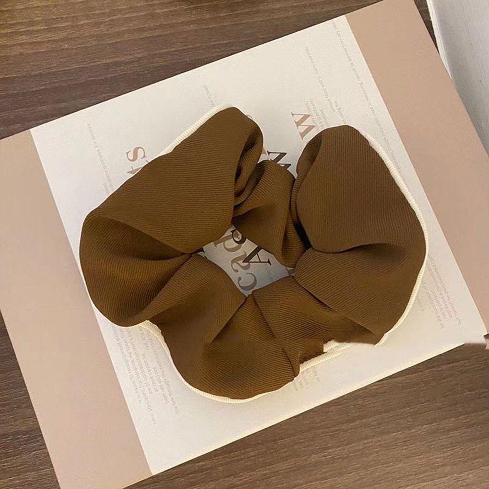 IVORY Dây Buộc Tóc Cao Su Bọc Vải Màu Trơn Đơn Giản Ngọt Ngào Dễ Thương Cho Nữ