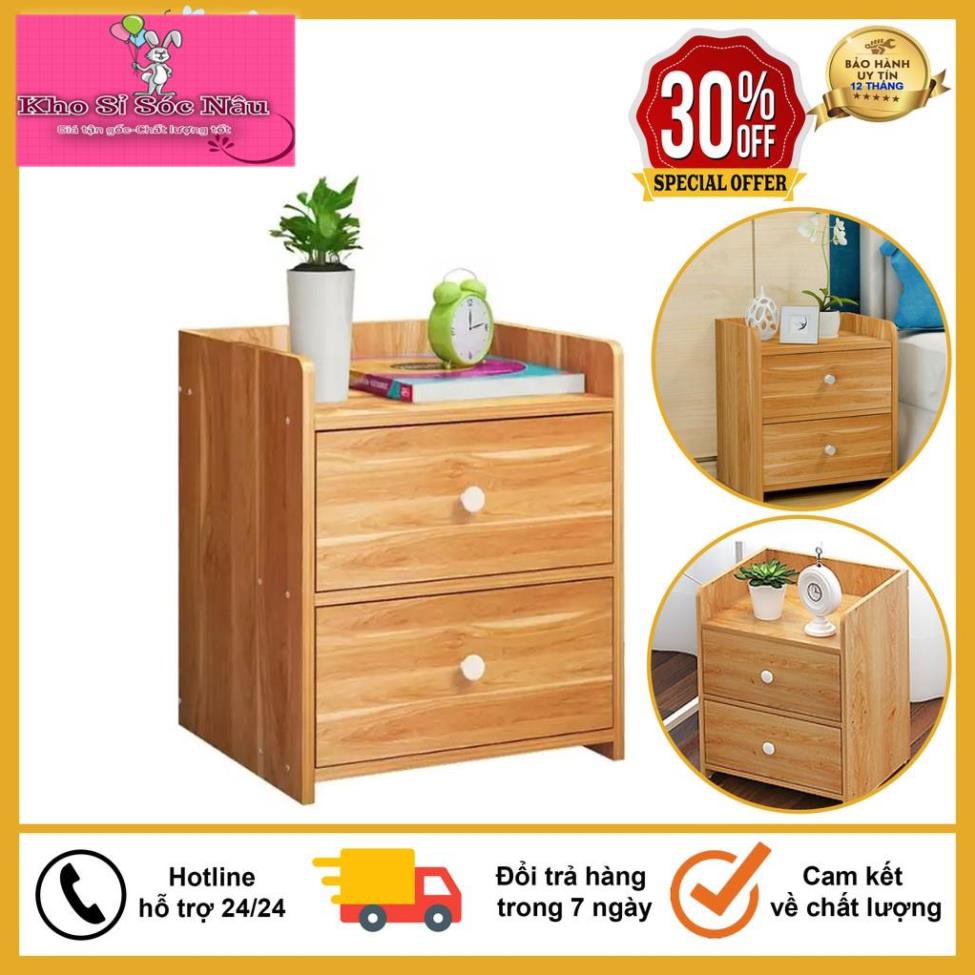 Hộc Tủ Đầu Giường, Kệ Tủ Đầu Giường Gỗ Ép MDF 2 Ngăn Kéo, Nhỏ Gọn Siêu Tiện Dụng Cho Căn Phòng Của Bạn