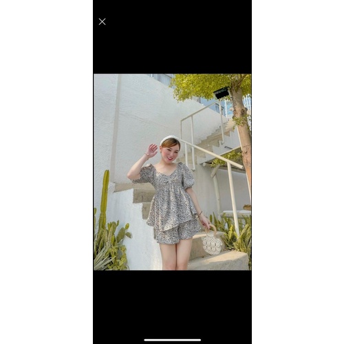 Sét Peplum Hoa Nhí Bigsize 55kg Đến 100kg (L/XL/XXL)