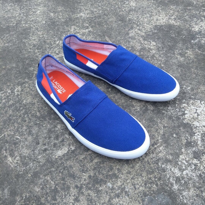 giày lười vải nam đế cao su dẻo chống trơn trượt lacoste