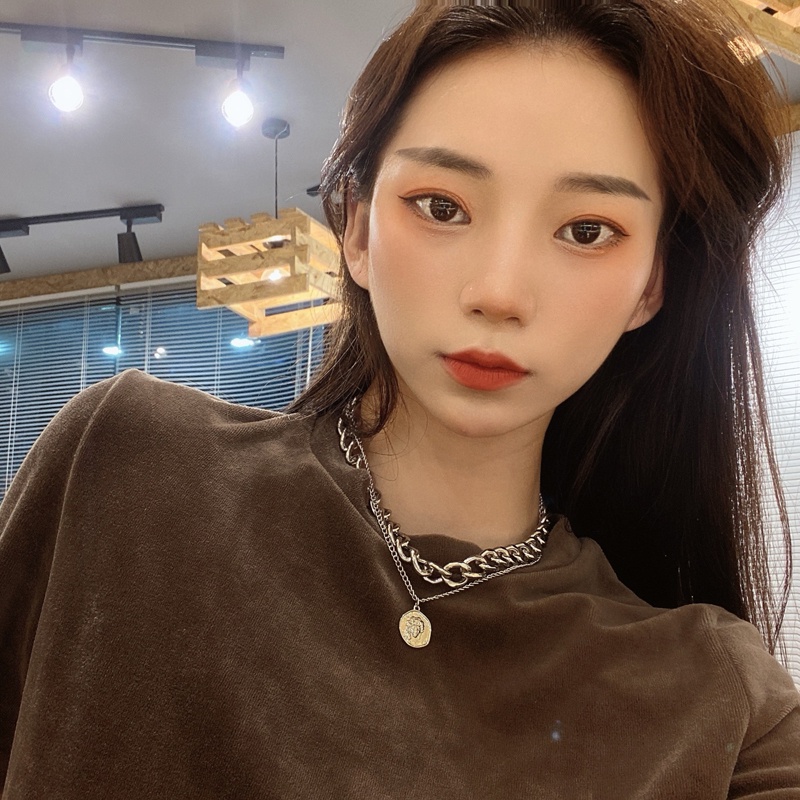 Vòng cổ Hai Lớp Phong Cách Âu Mỹ Cá Tính Dành Cho Nữ