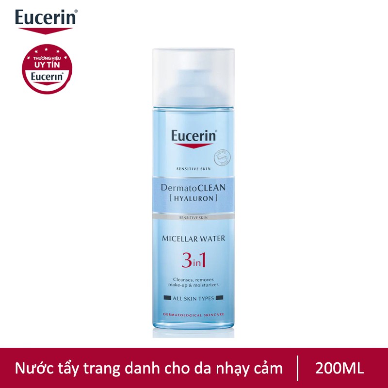 Eucerin DermatoClean Hyaluron Micellar Water: Tẩy Trang 3 in 1 (200 ml)