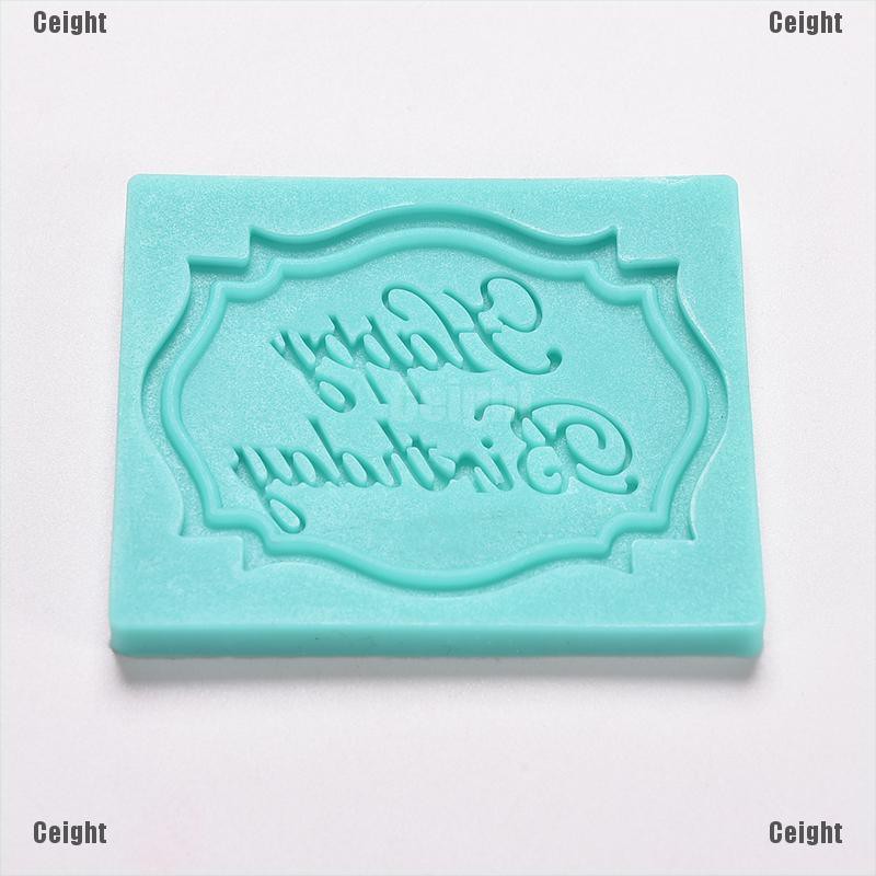 Khuôn Silicone Nhấn Bánh Trang Trí Họa Tiết Chữ Happy Birthday Đẹp Mắt