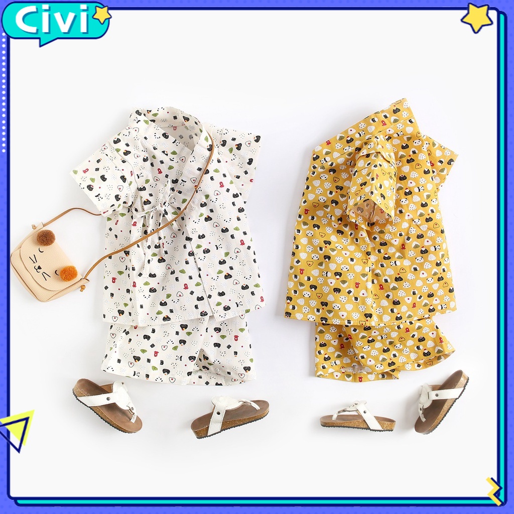 Bộ Đồ Ngủ kimono Tay Ngắn Phong Cách Nhật Bản Cho Bé #846