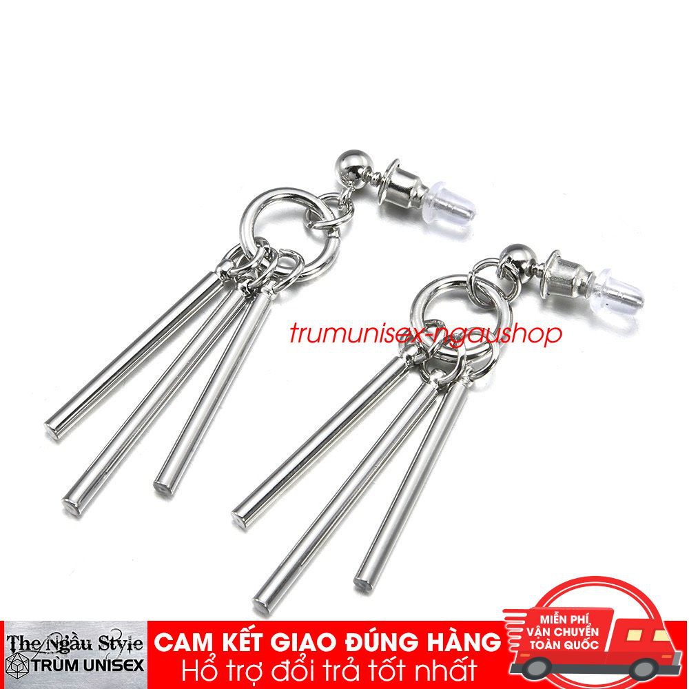 Khuyên tai Bông tai Nam Bấm kiểu dáng Xỏ BTS tủa tùa Hàn Quốc TNSPK999