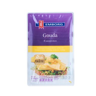 Phô mai Gouda cắt lát Emborg – 8 miếng/150g