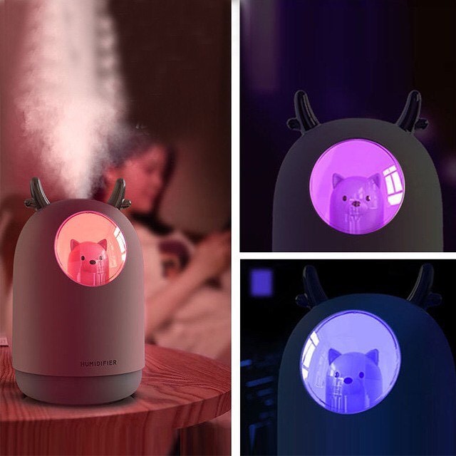 Máy phun sương tạo ẩm hình con gấu siêu cấp dễ thương Meng Chong Humidifier