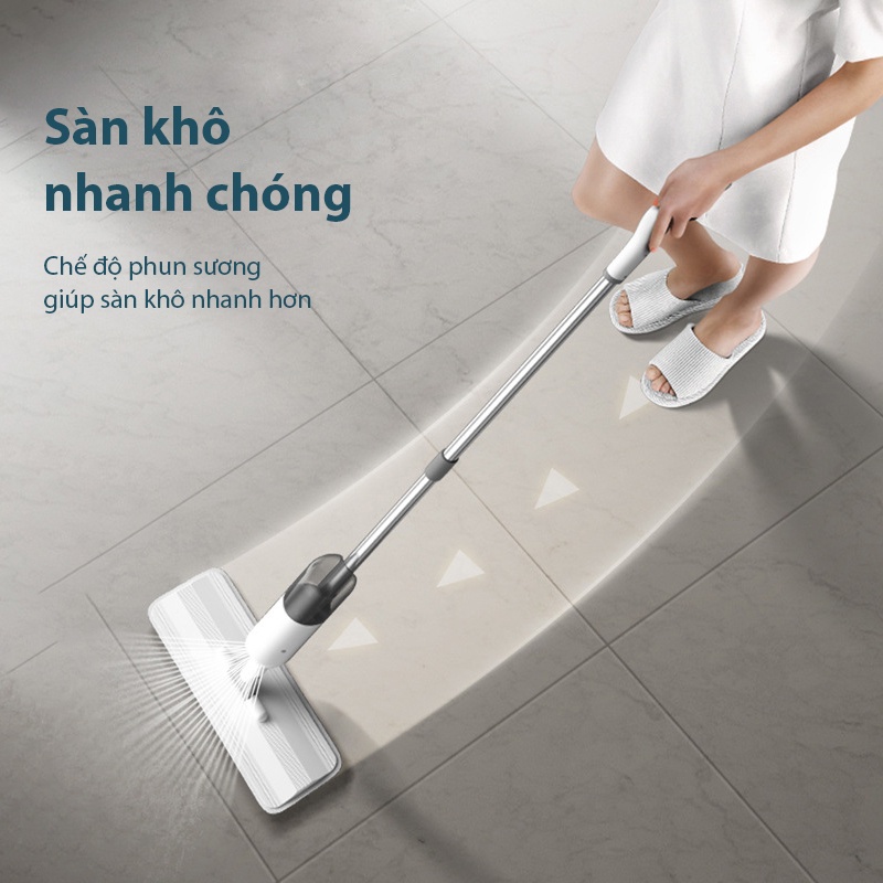 Cây lau nhà phun sương đa năng SAMONO SCM001 đầu xoay 360 độ linh hoạt - hai chế độ lau khô ướt - Bảo hành chính hãng