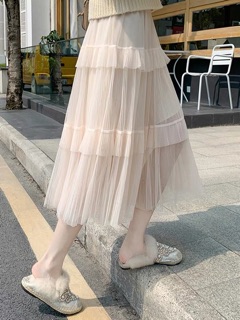 Chân váy lưới 2 tầng