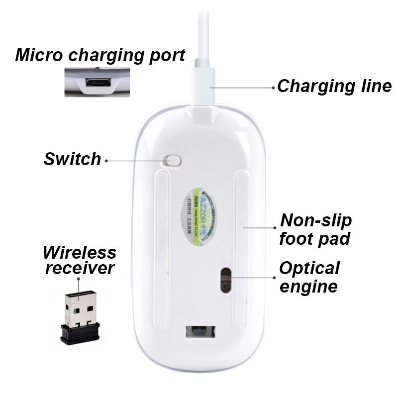 Chuột Quang Không Dây Siêu Mỏng 2.4ghz - N5 - Màu Đen Nhám | BigBuy360 - bigbuy360.vn