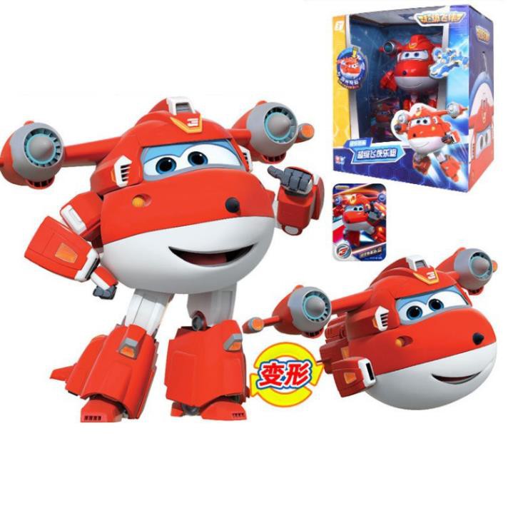 Đồ chơi super wings đội bay siêu đẳng mô hình máy bay cỡ lớn Jett tia chớp siêu cấp có đèn và âm thanh đồ chơi trẻ em