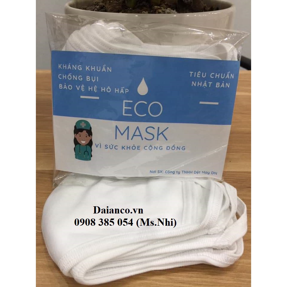 Eco Mask- Combo 10 cái khẩu trang vải kháng khuẩn- Tái sử dụng hơn 30 lần giặt- Kèm hình thật | BigBuy360 - bigbuy360.vn