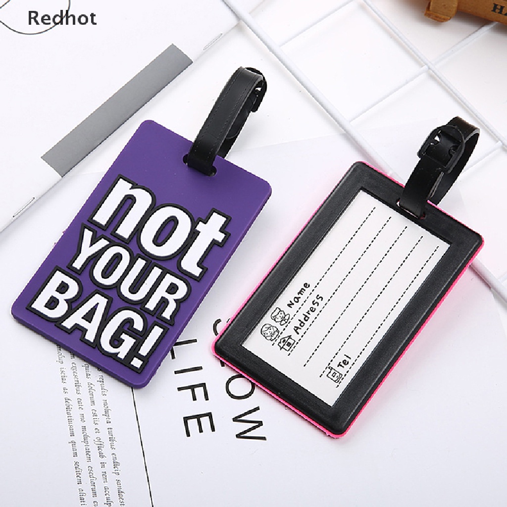 &lt; Redhot &gt; Phụ Kiện Thẻ Hành Lý Du Lịch In Chữ &quot;Not Your Bag&quot; Dễ Thương Sáng Tạo
