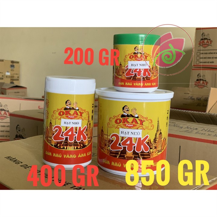 [SƠN CHẬU] Sơn nhũ vàng 24k Okay hệ nước