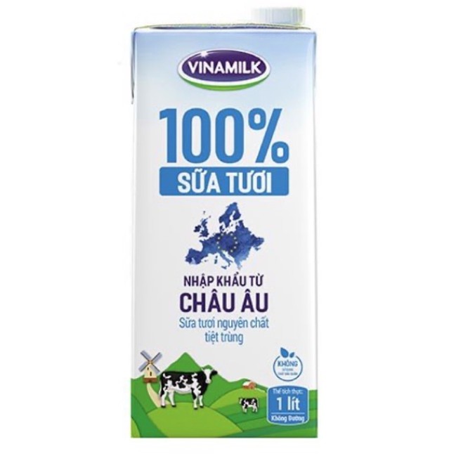 Sữa Tươi Tiệt Trùng Vinamilk Nhập Khẩu 100% Hộp 1 Lít