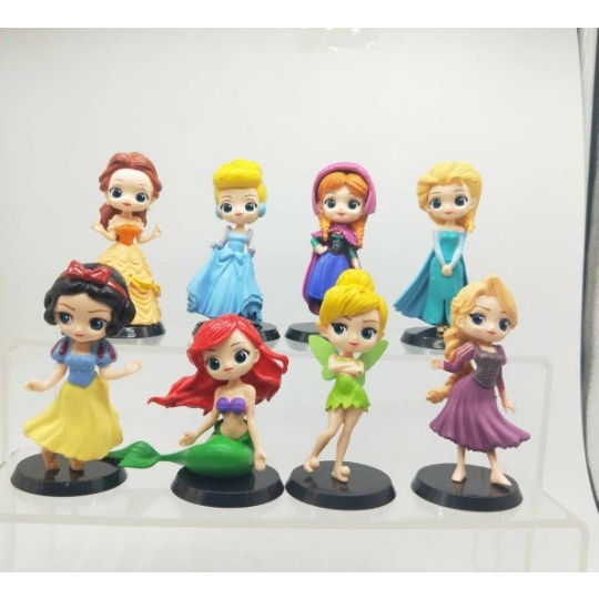 Mô Hình Búp Bê Công Chúa Mắt To Handmade 8 Phong Cách Dùng Trang Trí Bánh Kem✪