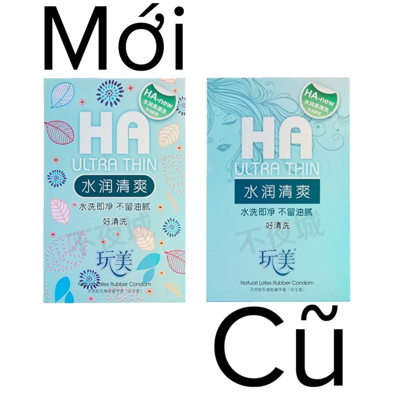 Bao Cao Su HA Ultra Thin hộp 100 cái, siêu mỏng, nhiều gel, bcs gia đình, nhà nghỉ, nội địa trung quốc