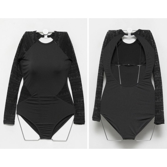 Bộ đồ bơi nữ liền mảnh phối ren cao cấp