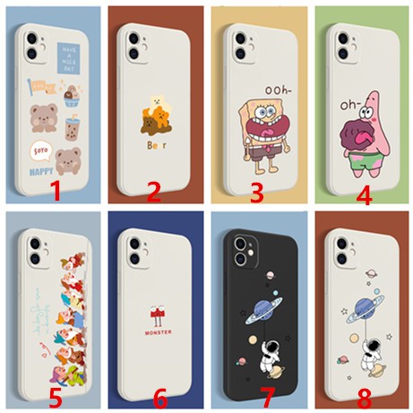 ốp điện thoại Mềm Chống Sốc In Hình Chú Gấu & Spongebob Cho Oppo A53 / A33 / A9 / A5 2020 / A3s A5 A12e Reno5 Pro 5g