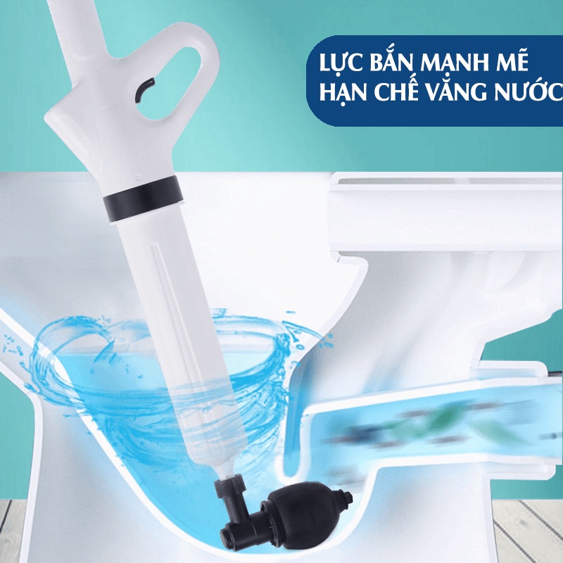 Súng Thông Tắc Bồn Cầu Phiên Bản Cao Cấp 2021- Dụng Cụ ThôngLavabo-Bồn Rửa Chén Bát -Tích Hợp Bơm Nén Khí