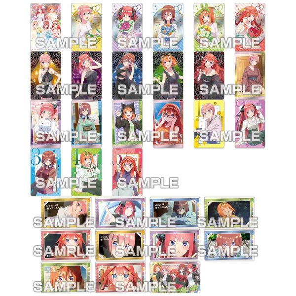 5 Nàng Dâu Gotoubun No Hanayome pack nhân phẩm Metallic Card Collection