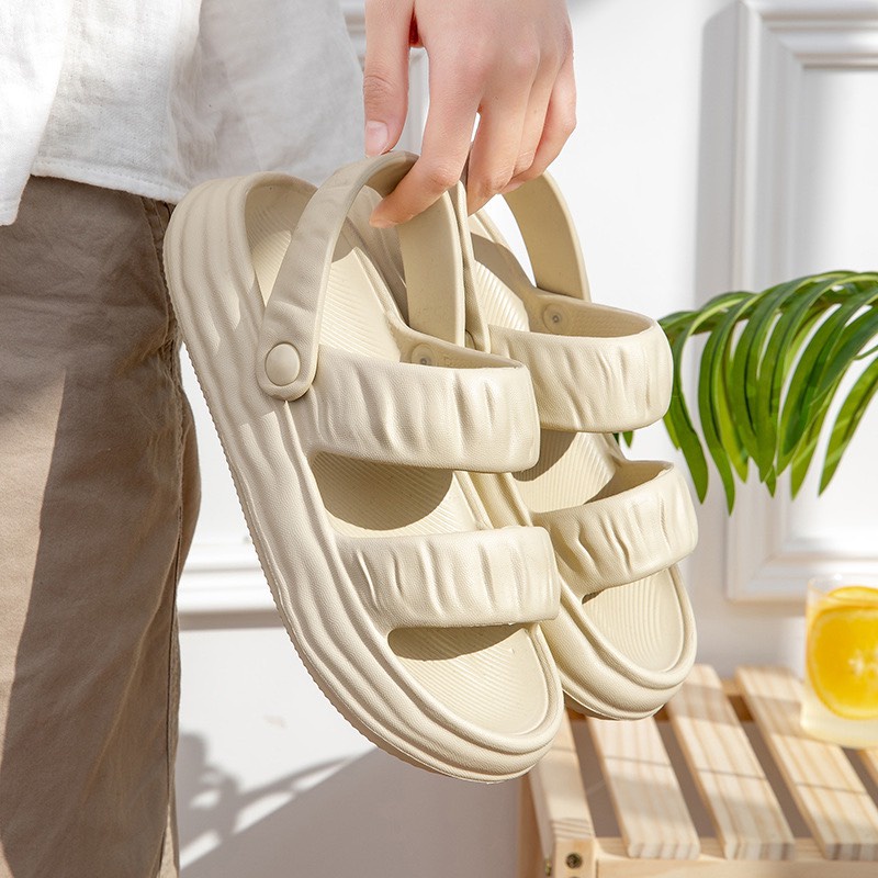 Dép SanDal đế bằng 2 quai ngang chất liệu EVA