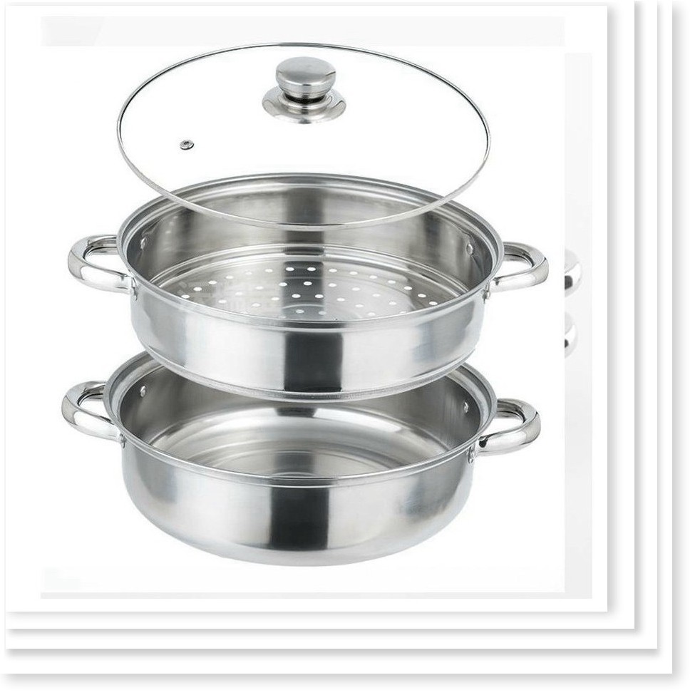 Nồi hấp bánh bao, hấp xôi, hấp nóng thức ăn inox 28cm