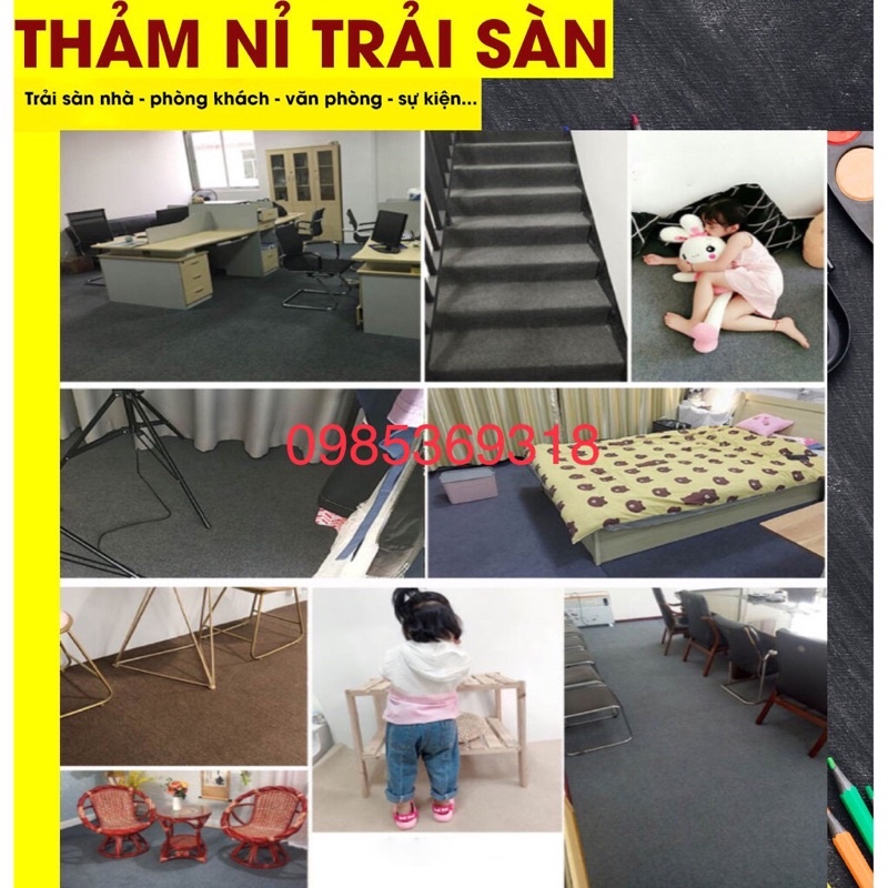 [Combo 6m2 loại 1] Thảm Nỉ Trải Sàn Siêu Bền Giá Rẻ Trải văn phòng, công ty, Trải Cửa Hàng Nhà ở.