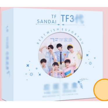 ( Viền tròn ) Hộp quà GIA TỘC TF poster postcard bookmark banner huy hiệu ảnh dán idol thần tượng hoa ngữ