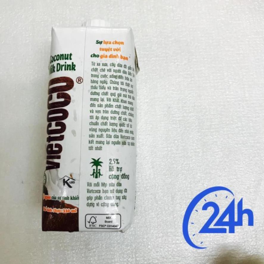 SỮA DỪA ĐÓNG HỘP NGUYÊN CHẤT VIETCOCO - 330ML