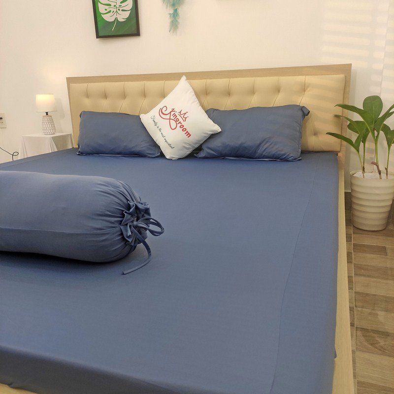 Bộ ga thun lạnh 3 món ga gối Kingroom chuyên drap thun lạnh đủ kích thước ga nệm 1m2, 1m6, 1m8 chưa gồm chăn | BigBuy360 - bigbuy360.vn