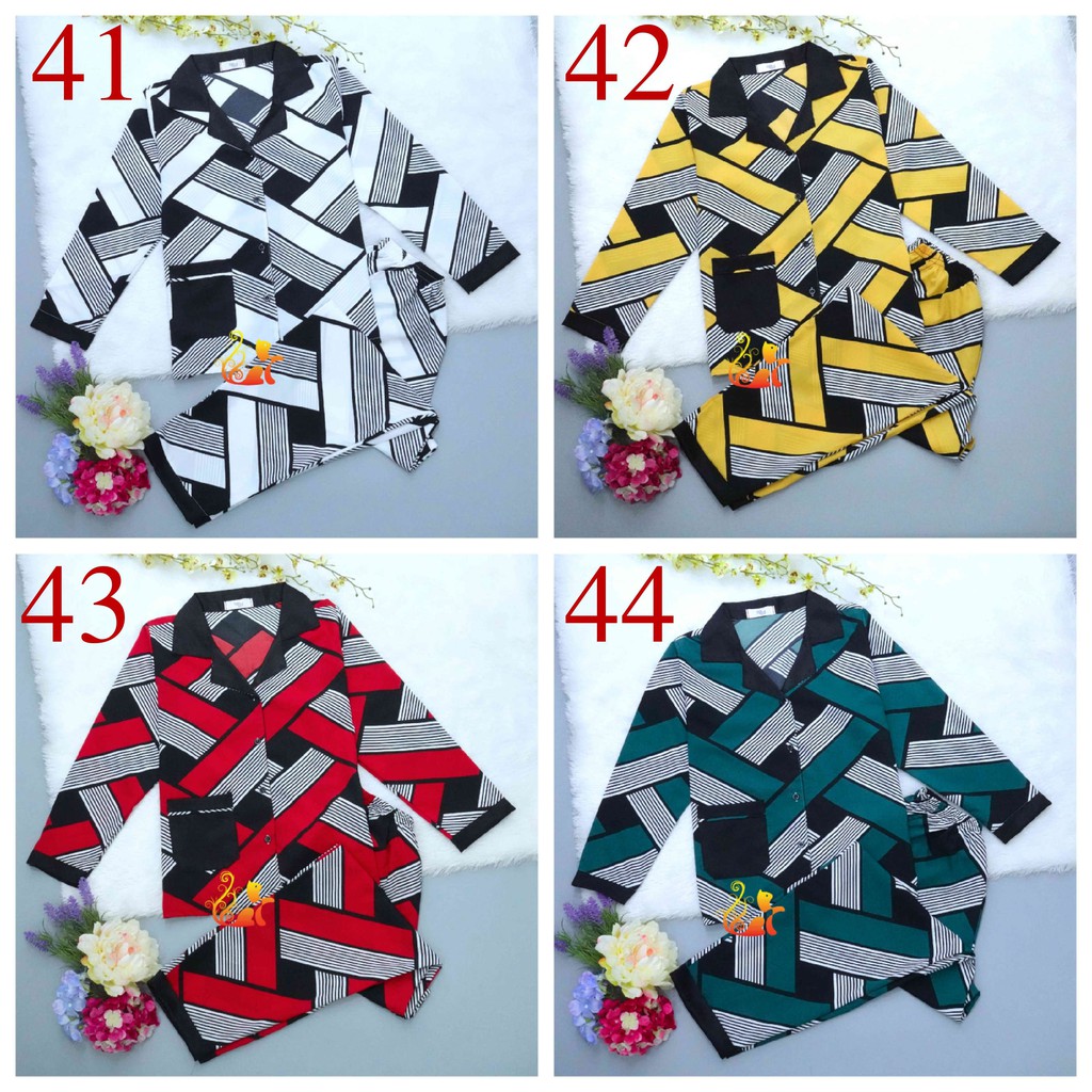 THANH LÝ - Phần 3 - Bộ Đồ Mặc Nhà Pijama Satin Tay Dài Cao Cấp - Siêu Mát - Dưới 60kg.