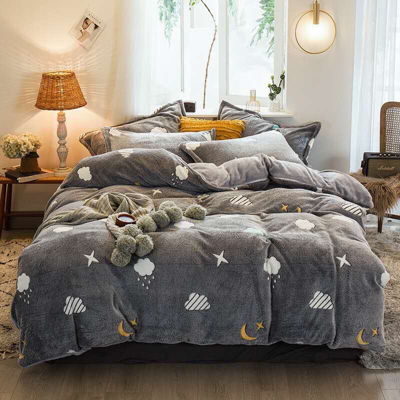Bộ chăn ga gối đệm 3D nỉ nhung cao cấp , Kèm drap giường bo chun | BigBuy360 - bigbuy360.vn
